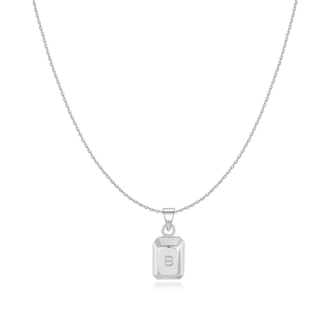 Collier "Lingot Initiale" ~ Argent Sterling