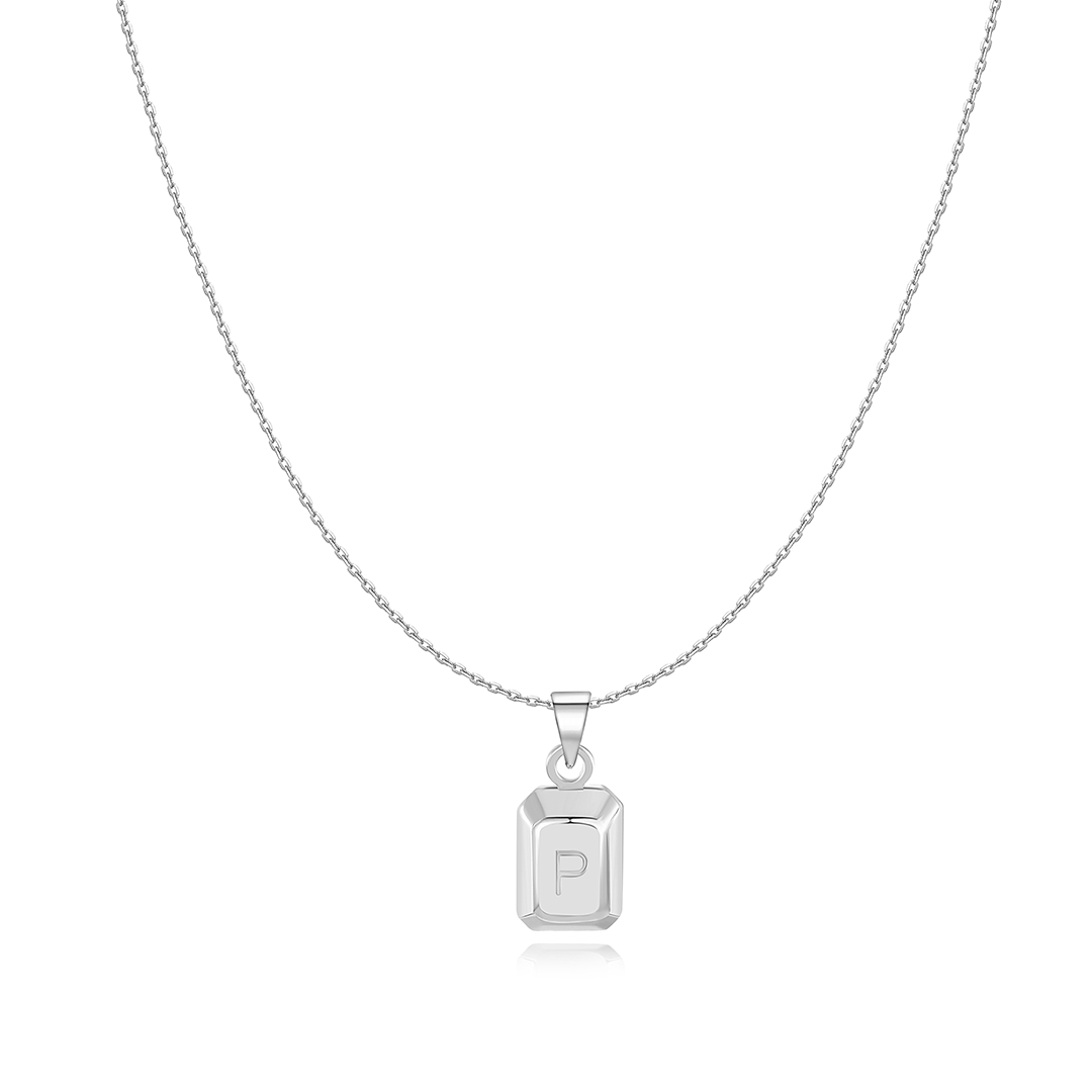Collier "Lingot Initiale" ~ Argent Sterling
