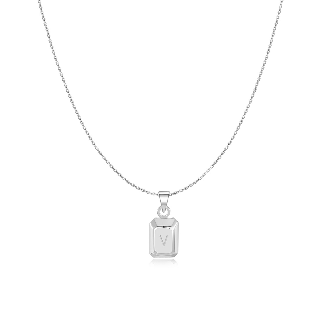 Collier "Lingot Initiale" ~ Argent Sterling