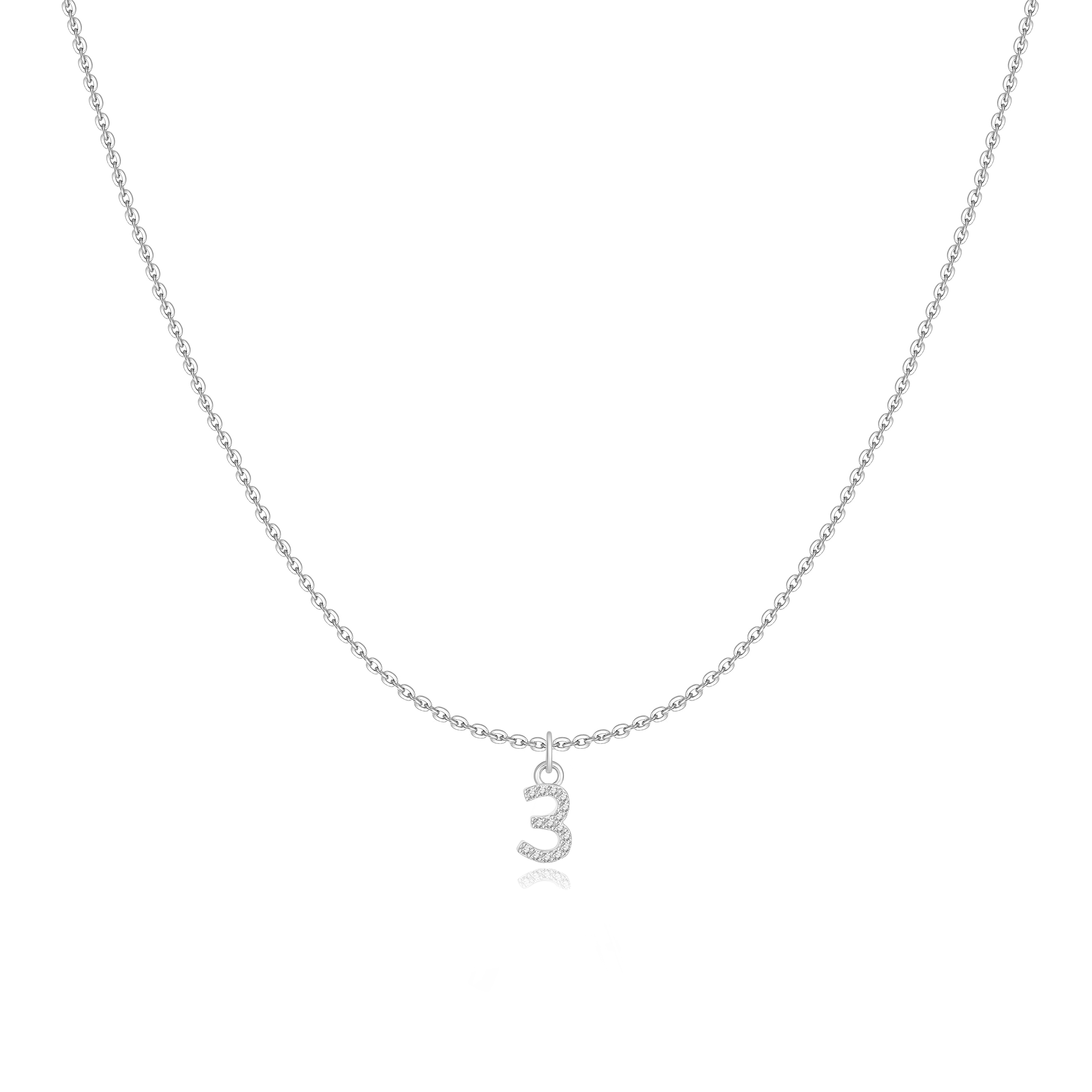 Collier "Little Numéro" ~ Argent Sterling