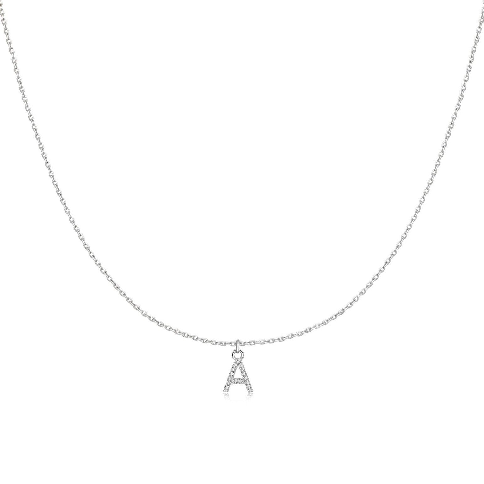 Collier "Little Initiale" ~ Argent Sterling