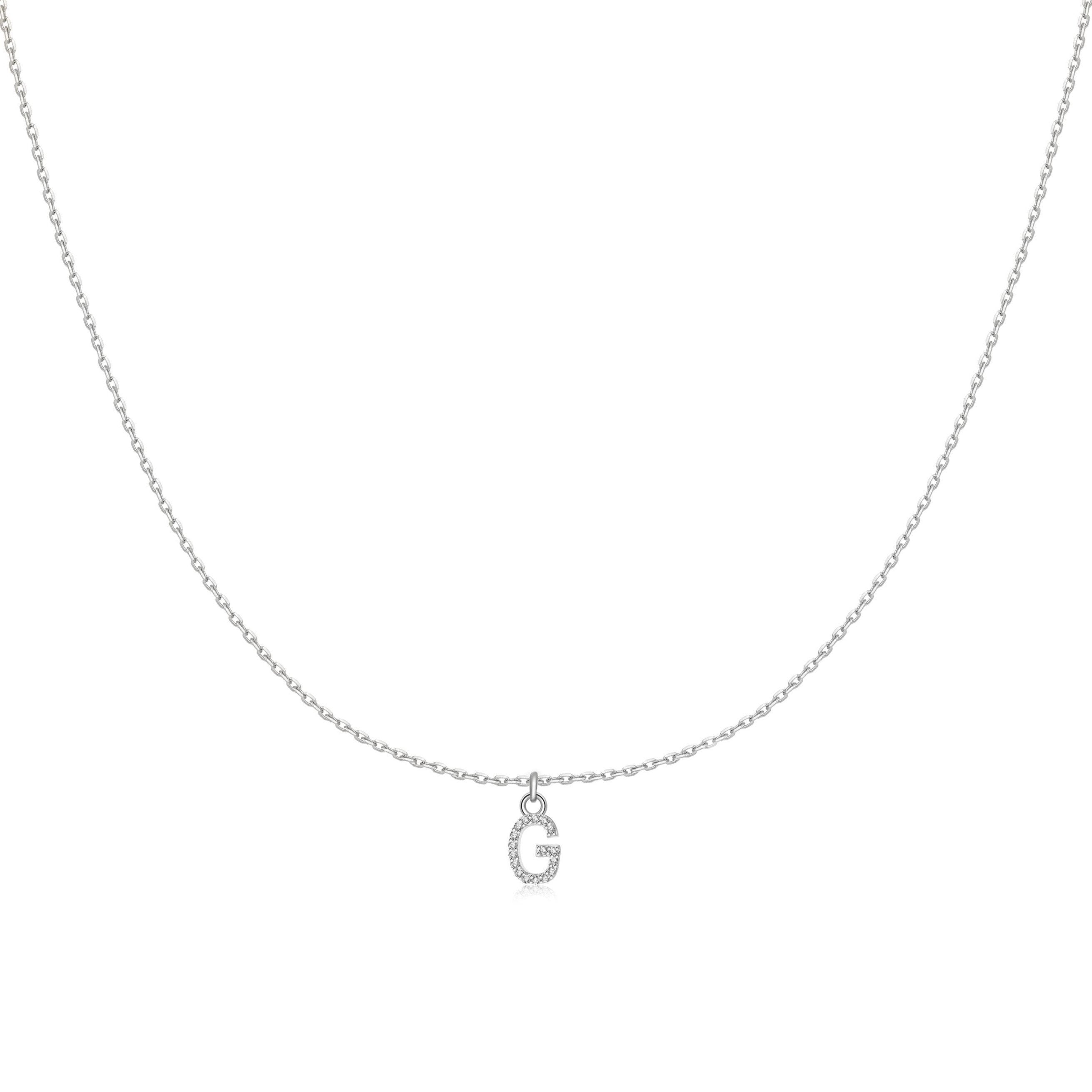 Collier "Little Initiale" ~ Argent Sterling