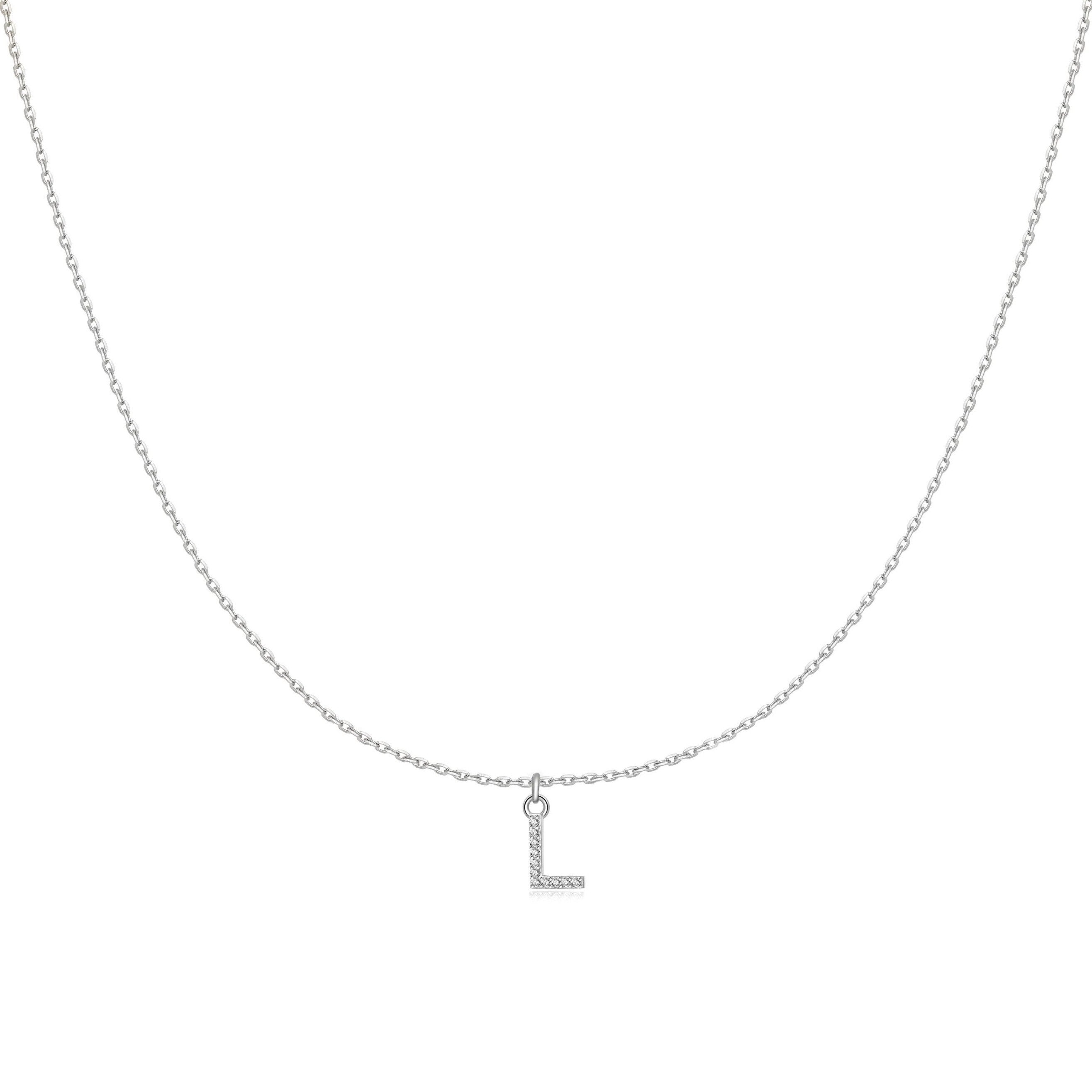 Collier "Little Initiale" ~ Argent Sterling