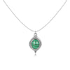 Collier "Ovale Vert" ~ Argent Sterling