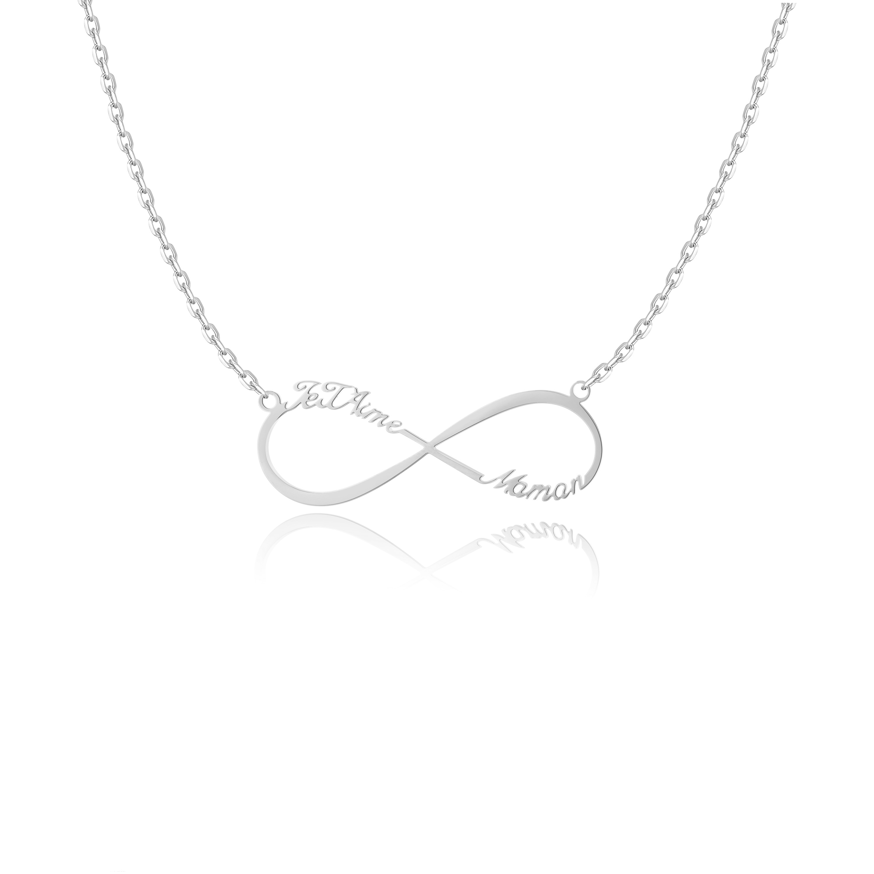 Collier "Je T'Aime Maman" ~ Or/Argent/Rose