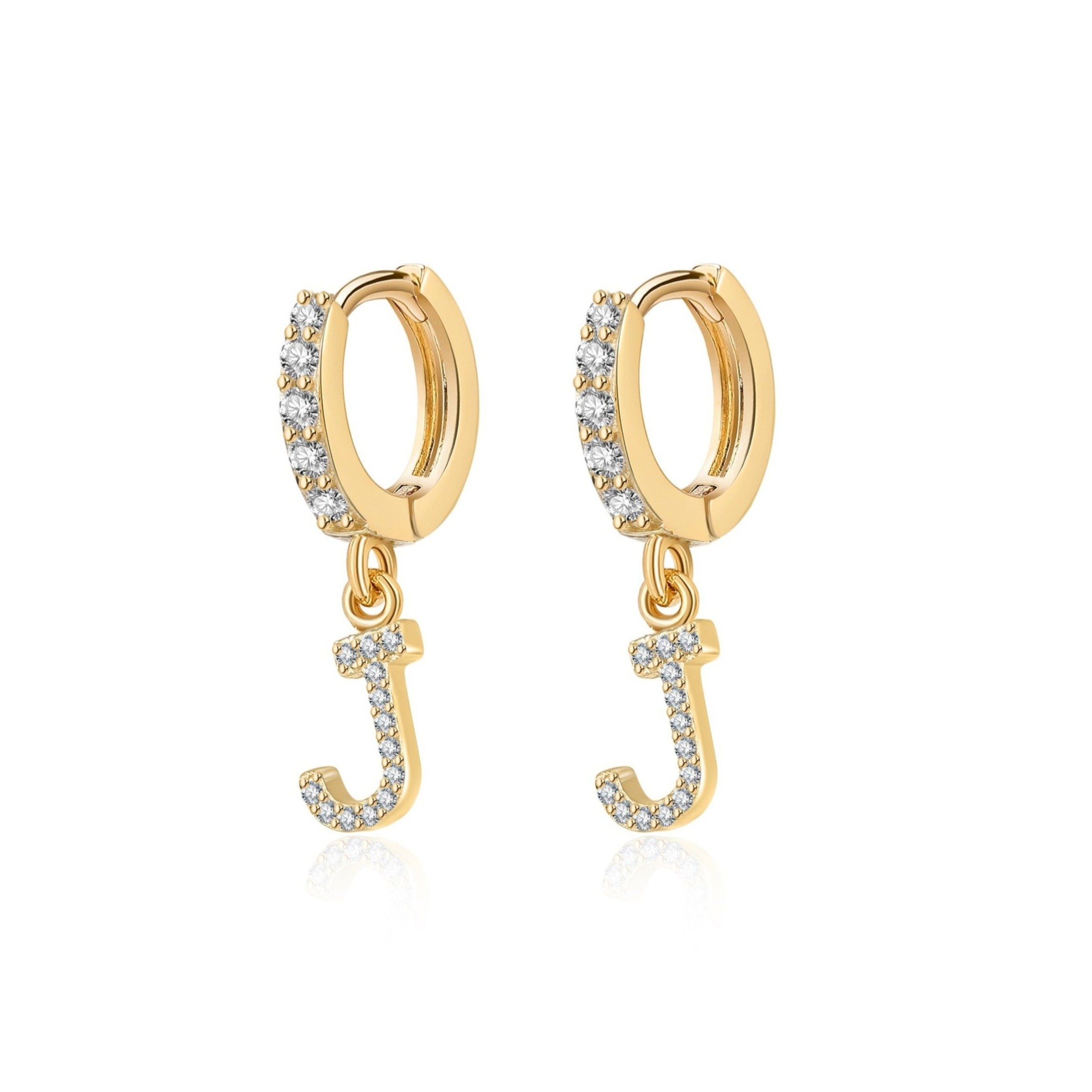 Boucles "Initiale Hoops" ~ Argent Sterling