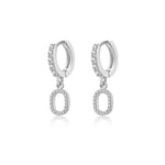 Charger l&#39;image dans la galerie, Boucles &quot;Initiale Hoops&quot; ~ Argent Sterling
