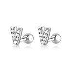 Charger l&#39;image dans la galerie, Boucle &quot;Lettres Blanches&quot; ~ Argent Sterling
