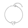Bracelet "Monde-Cœur" ~ Rose / Argent / Or / Marron