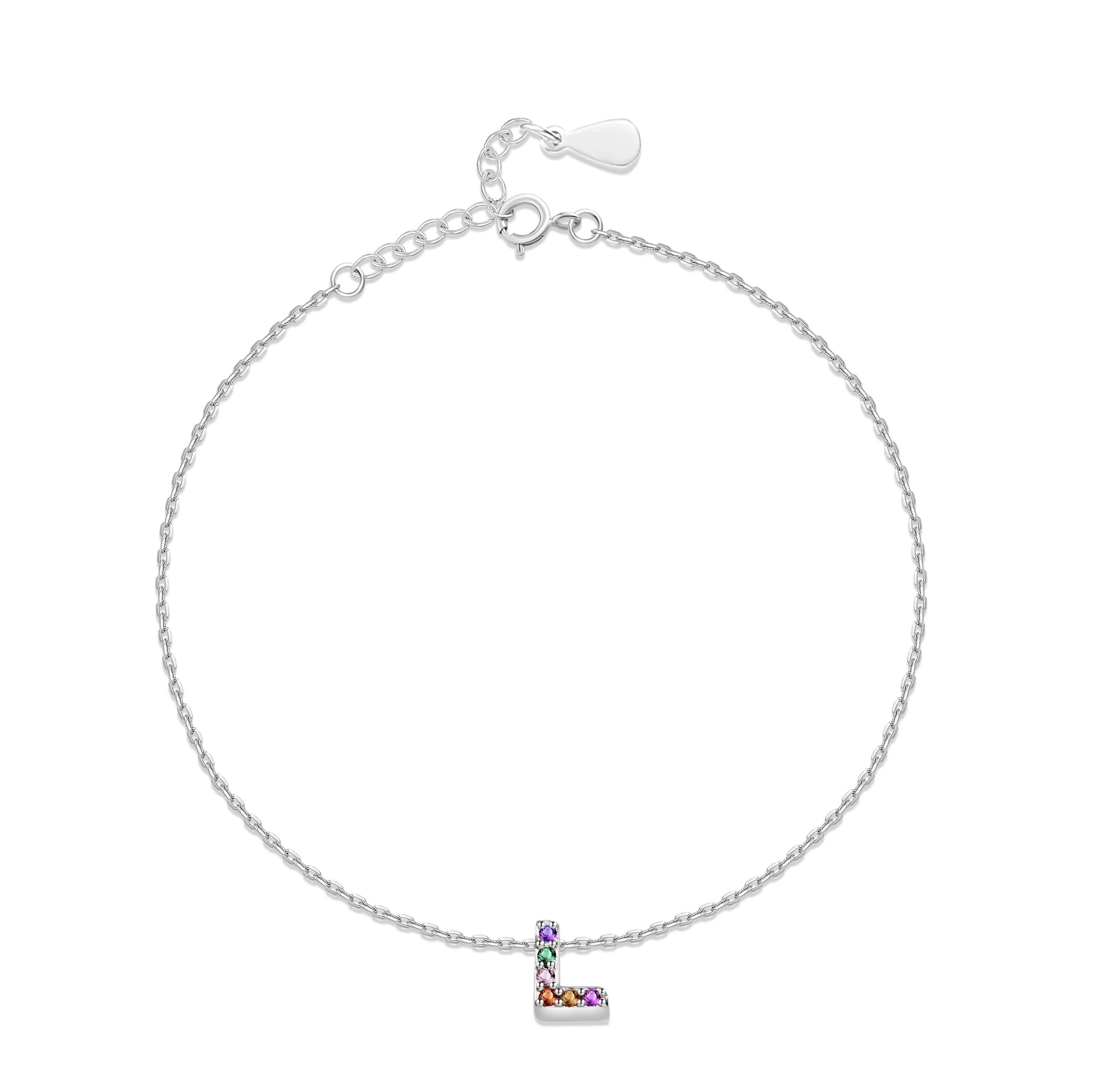 Bracelet "Shiny Initiale" ~ Argent Sterling