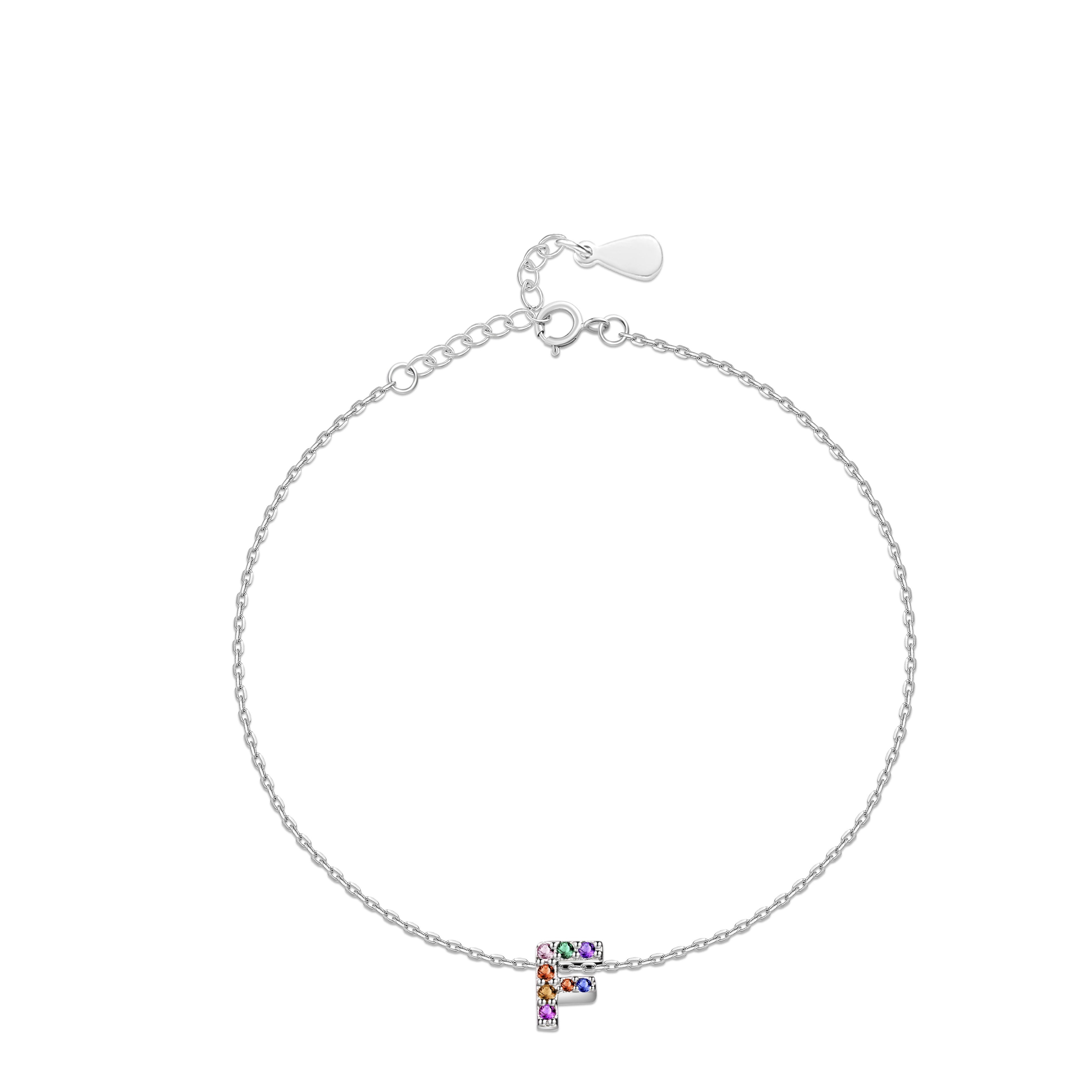 Bracelet "Shiny Initiale" ~ Argent Sterling
