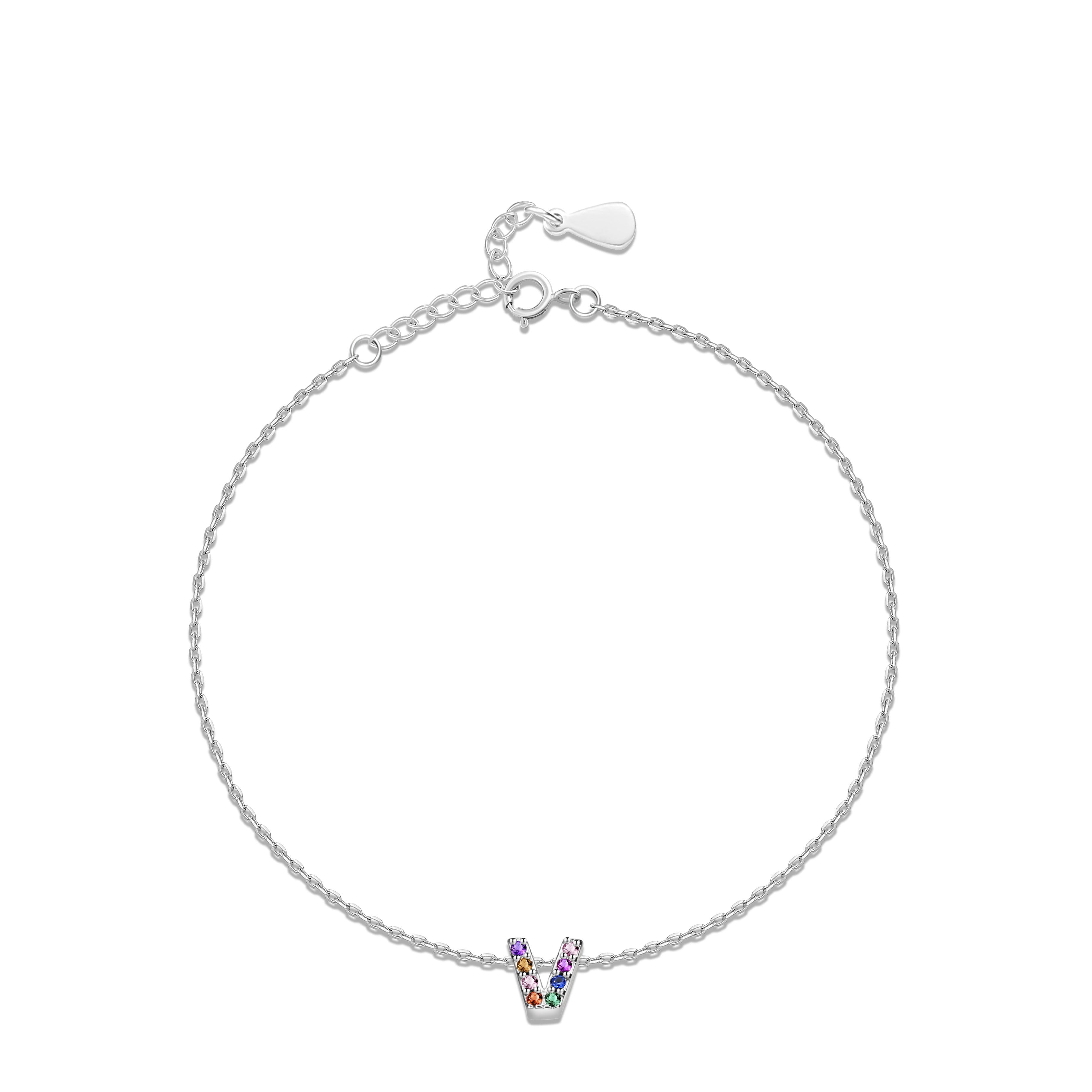 Bracelet "Shiny Initiale" ~ Argent Sterling