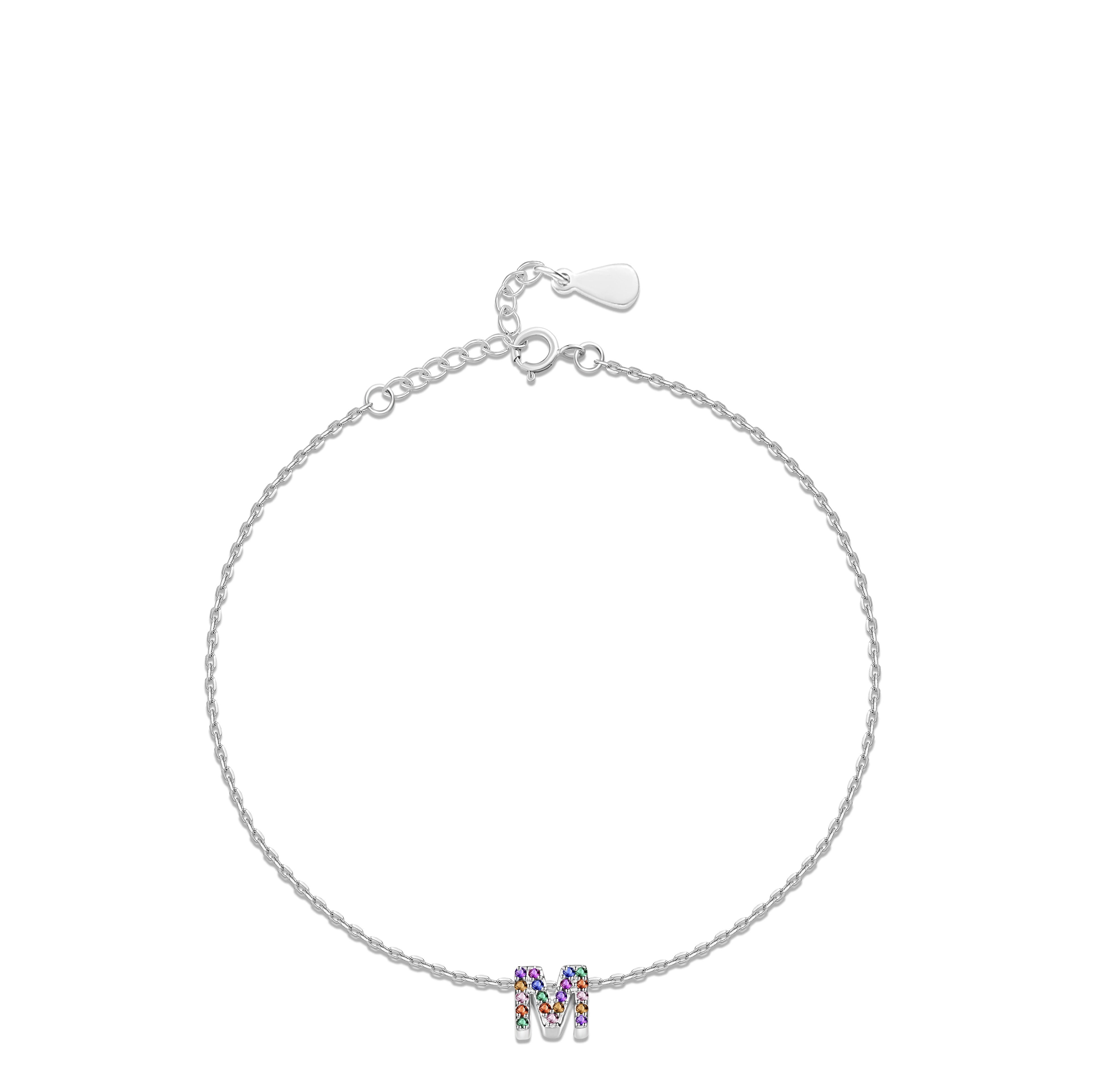 Bracelet "Shiny Initiale" ~ Argent Sterling