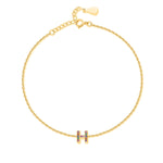 Charger l&#39;image dans la galerie, Bracelet &quot;Shiny Initiale&quot; ~ Argent Sterling
