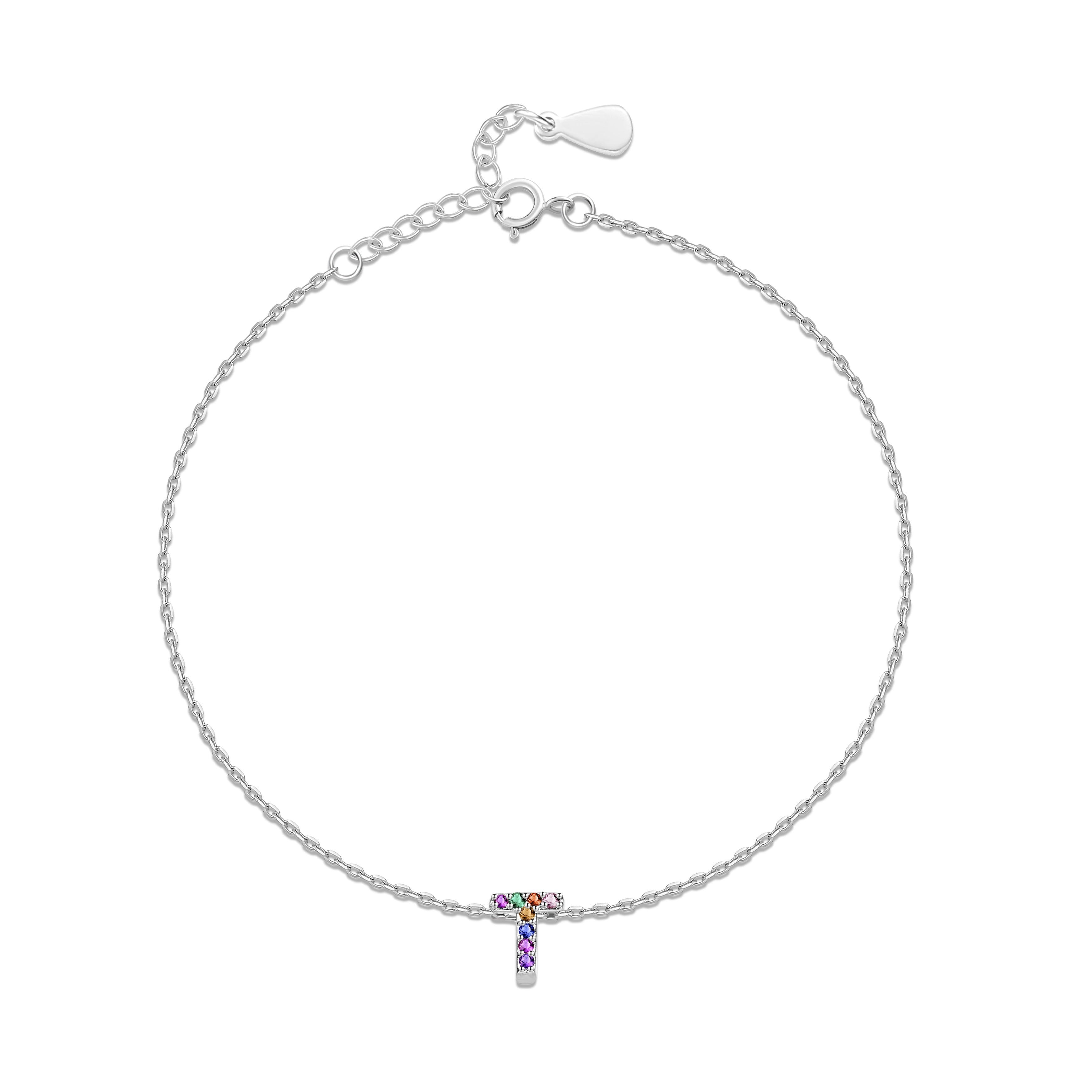 Bracelet "Shiny Initiale" ~ Argent Sterling