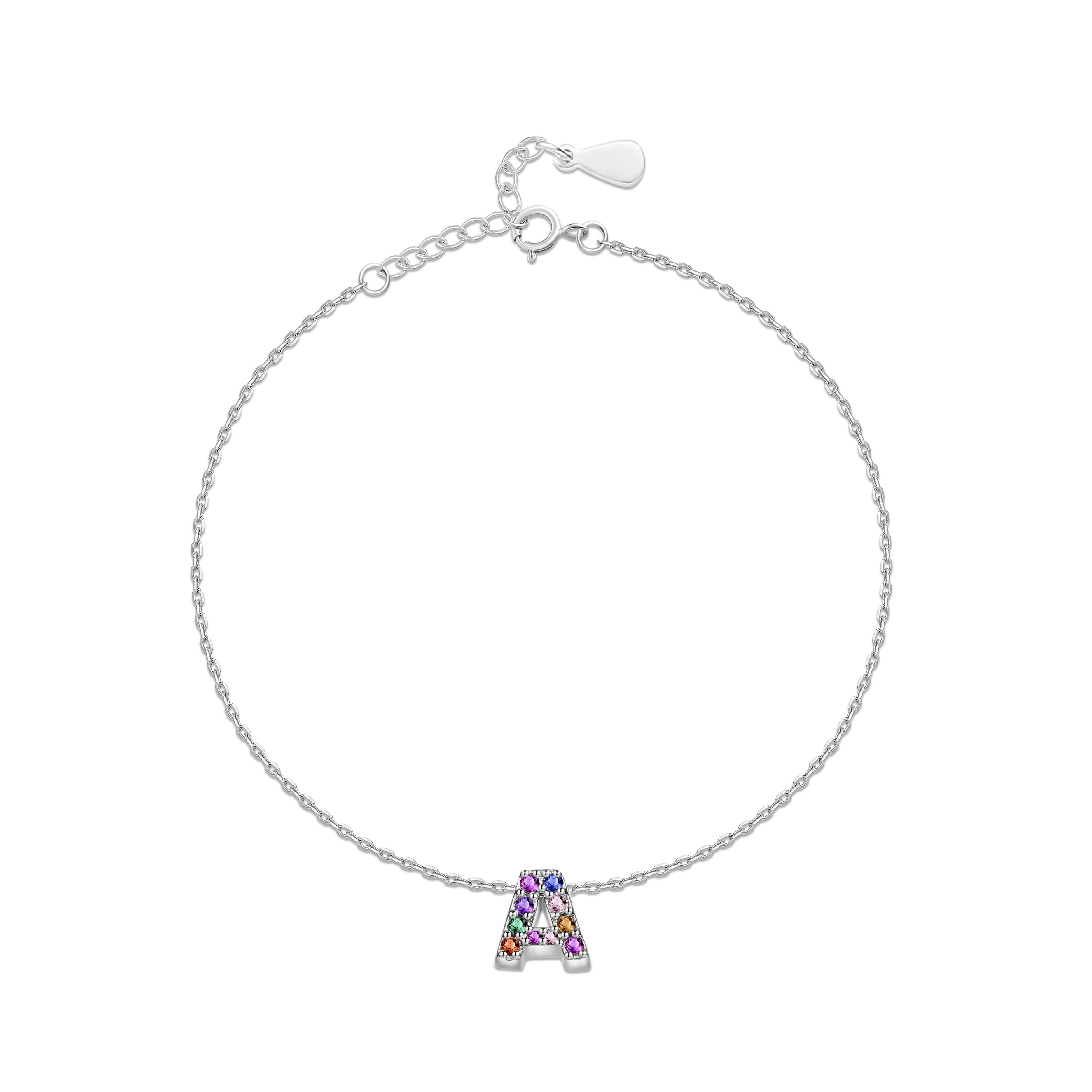 Bracelet "Shiny Initiale" ~ Argent Sterling
