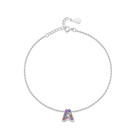 Bracelet "Shiny Initiale" ~ Argent Sterling