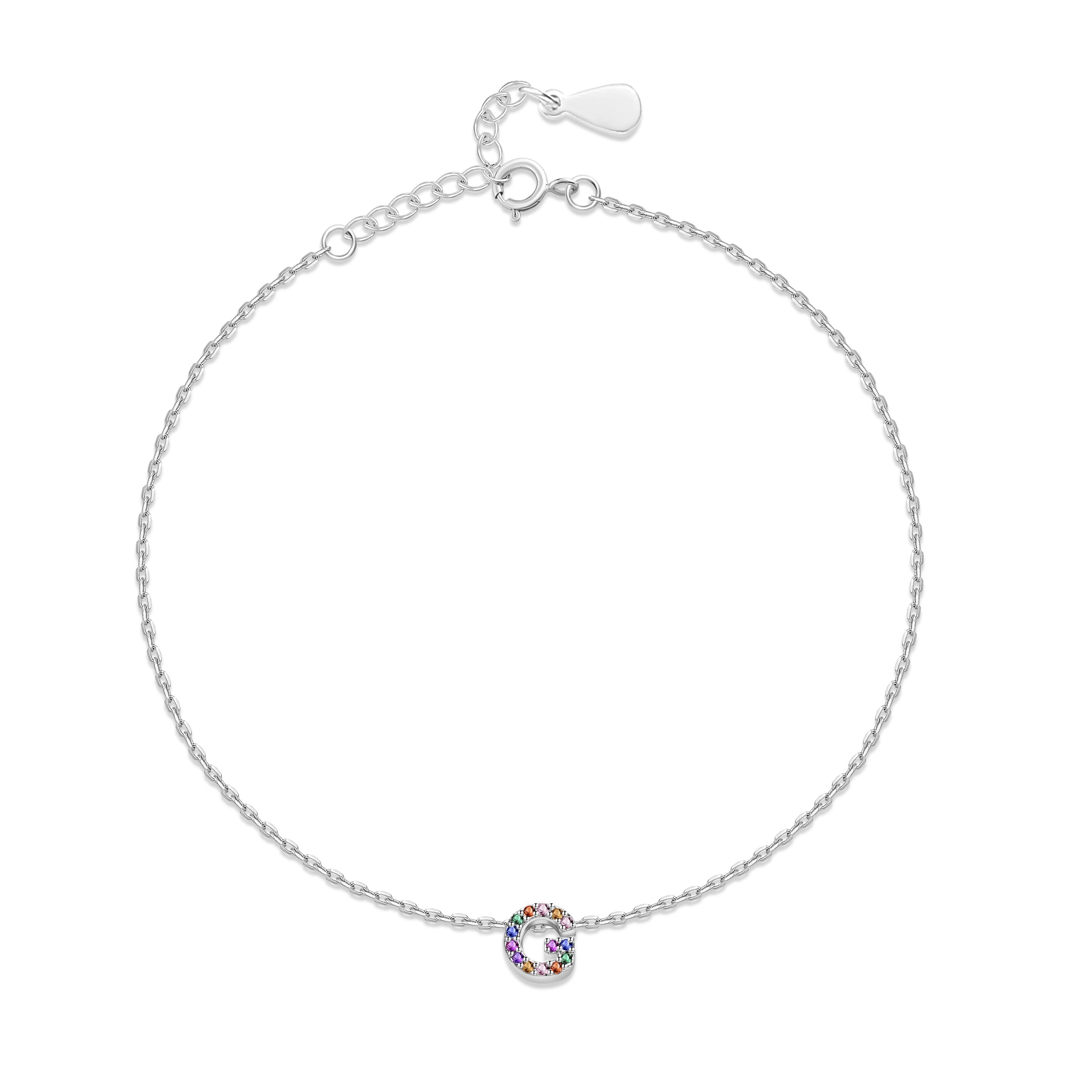 Bracelet "Shiny Initiale" ~ Argent Sterling