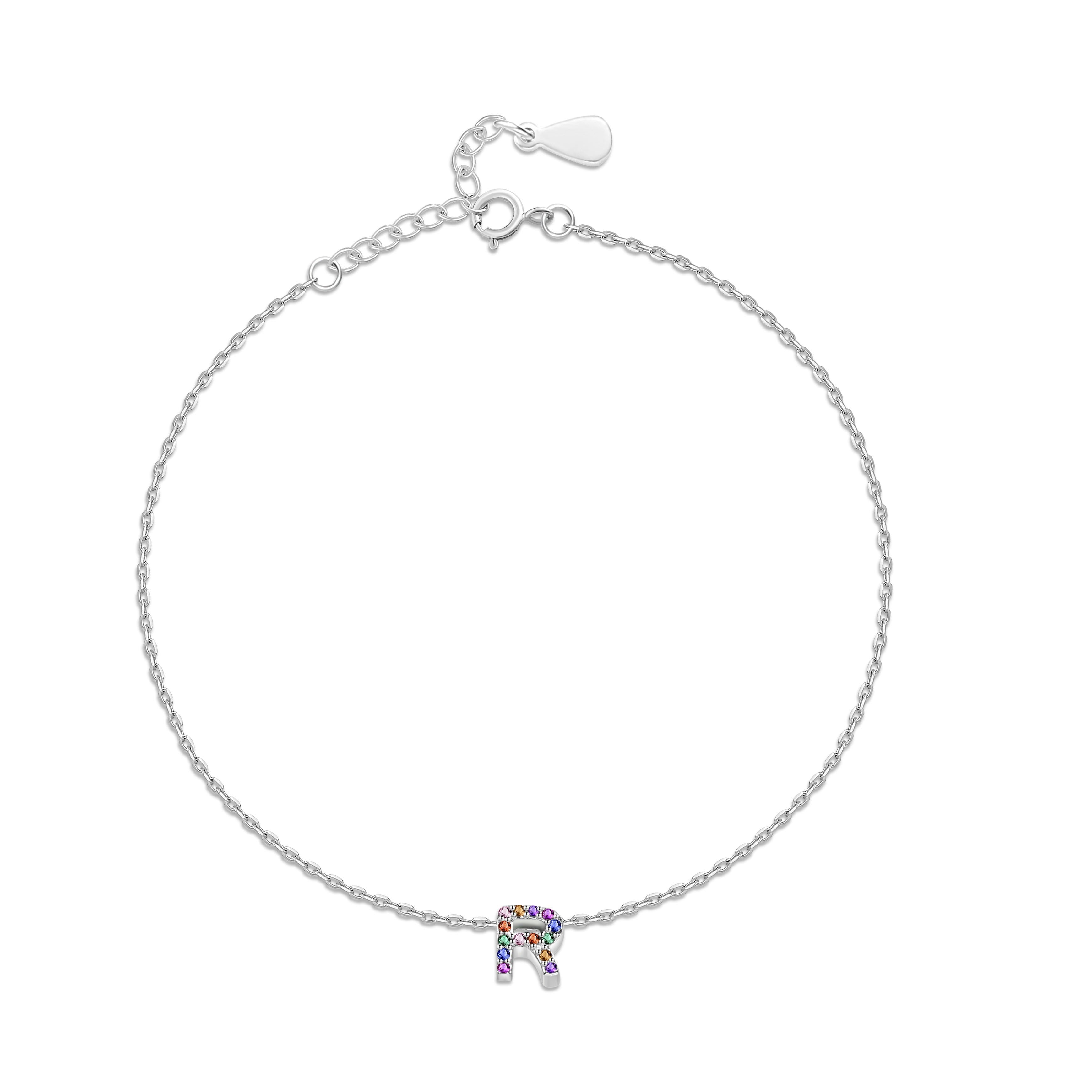 Bracelet "Shiny Initiale" ~ Argent Sterling