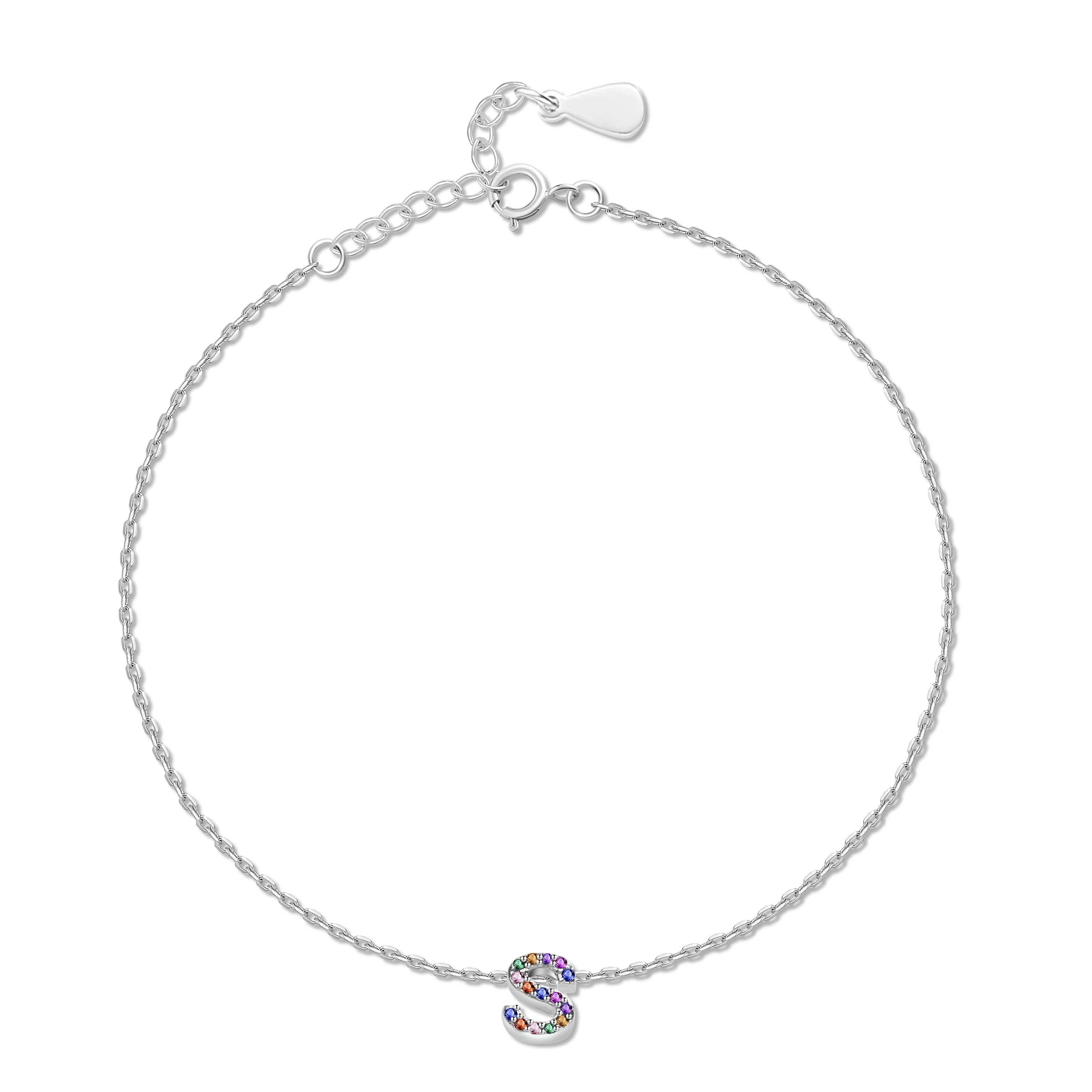 Bracelet "Shiny Initiale" ~ Argent Sterling