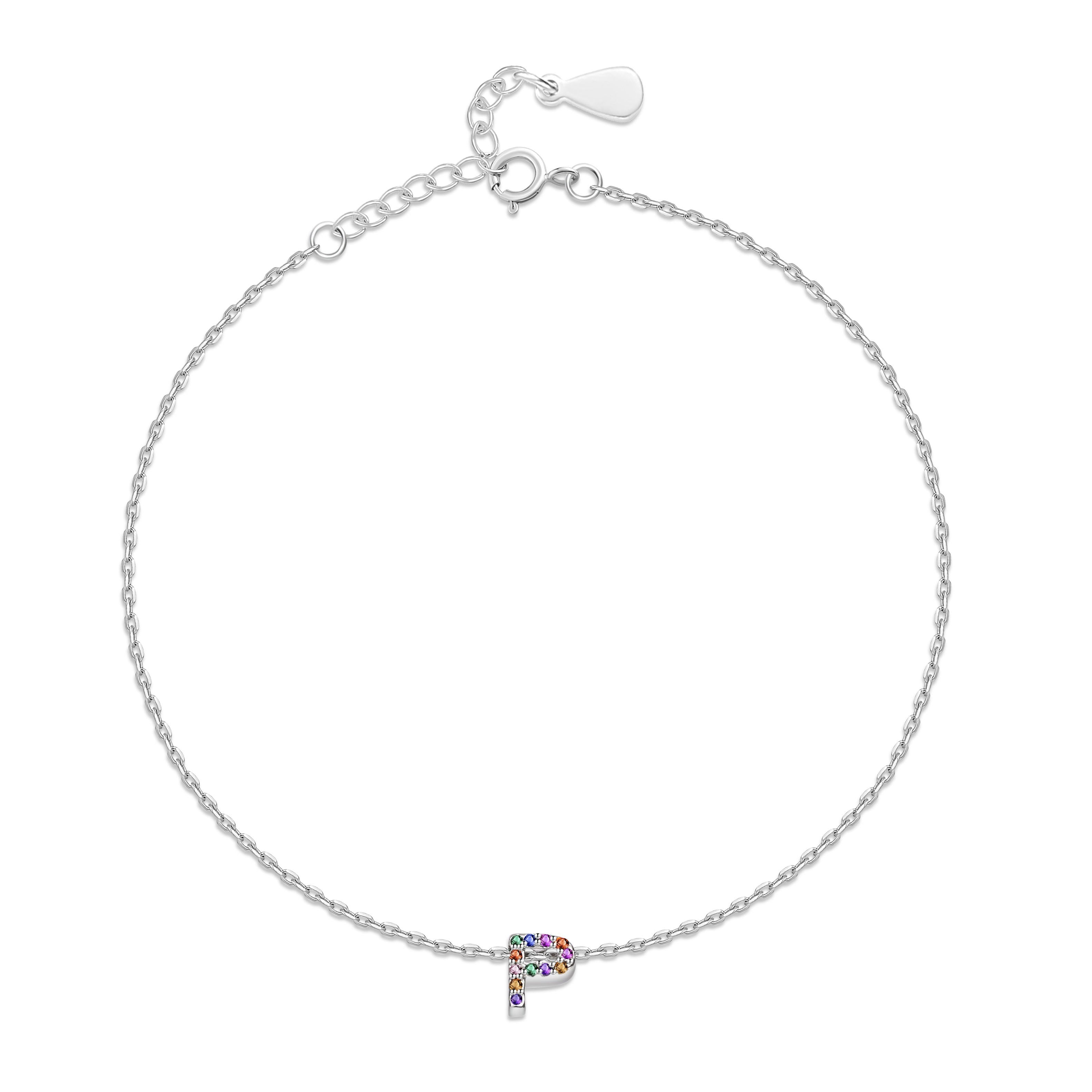 Bracelet "Shiny Initiale" ~ Argent Sterling