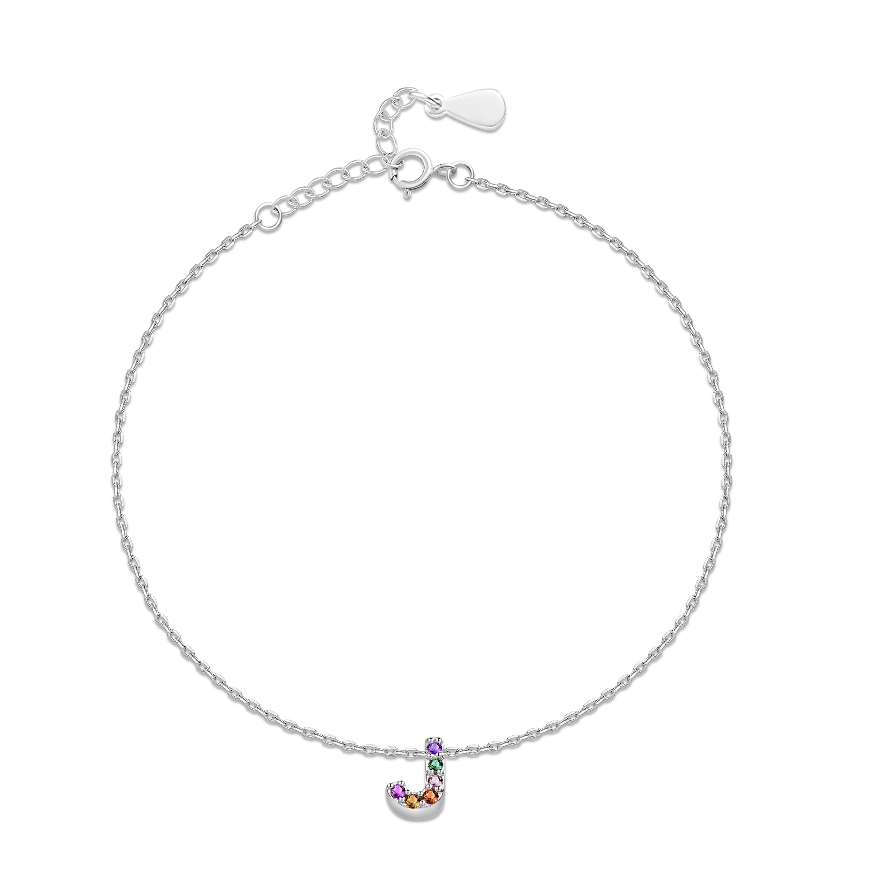 Bracelet "Shiny Initiale" ~ Argent Sterling
