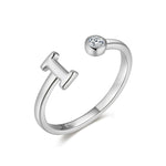Charger l&#39;image dans la galerie, Bague &quot;Top Lettre&quot; ~ Argent Sterling
