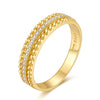 Bague "Gold Queen" ~ Argent Sterling