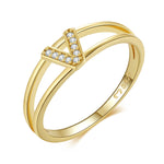 Charger l&#39;image dans la galerie, Bague &quot;Golden Initiale&quot; ~ Argent Sterling
