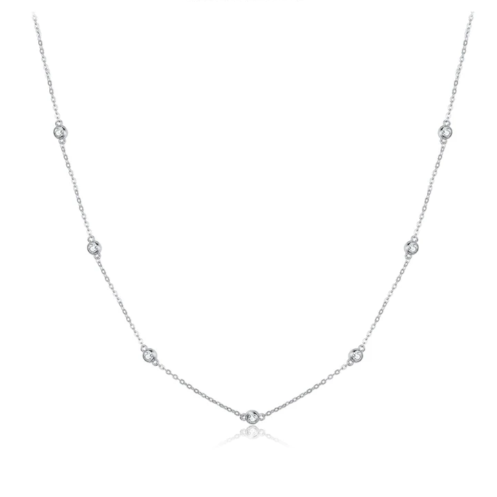 Collier "Diamants" ~ Argent Sterling