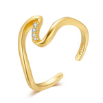 Charger l&#39;image dans la galerie, Bague d&#39;orteil &quot;Vague de Lahar&quot; ~ Argent Sterling
