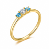 Bague "Triple Zircone" ~ Argent Sterling
