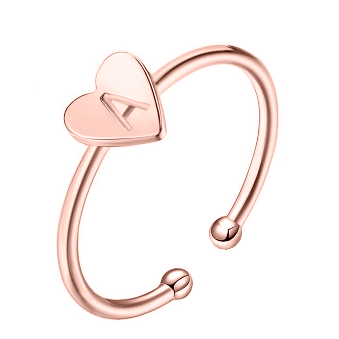 Bague "Initiale" ~ Or / Rose / Argent