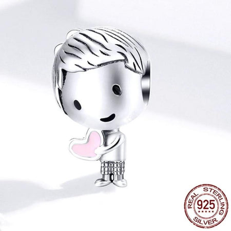 Perle "Garçon et Fille" ~  Argent Sterling