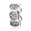 Perle "Fleur Rose" ~ Argent Sterling