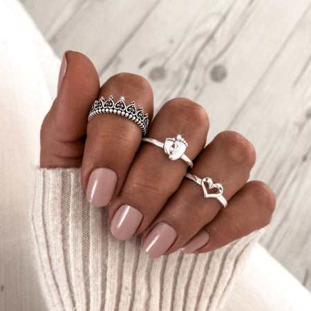 Bague "Couronne" ~ Argent Sterling