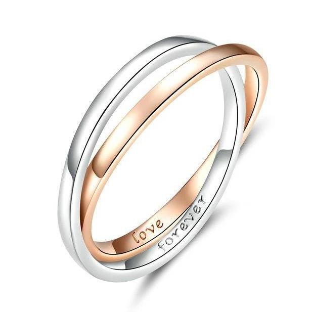 Bague "Double Cercle" ~ Argent Sterling