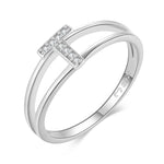 Charger l&#39;image dans la galerie, Bague &quot;Silver Initiale&quot; ~ Argent Sterling
