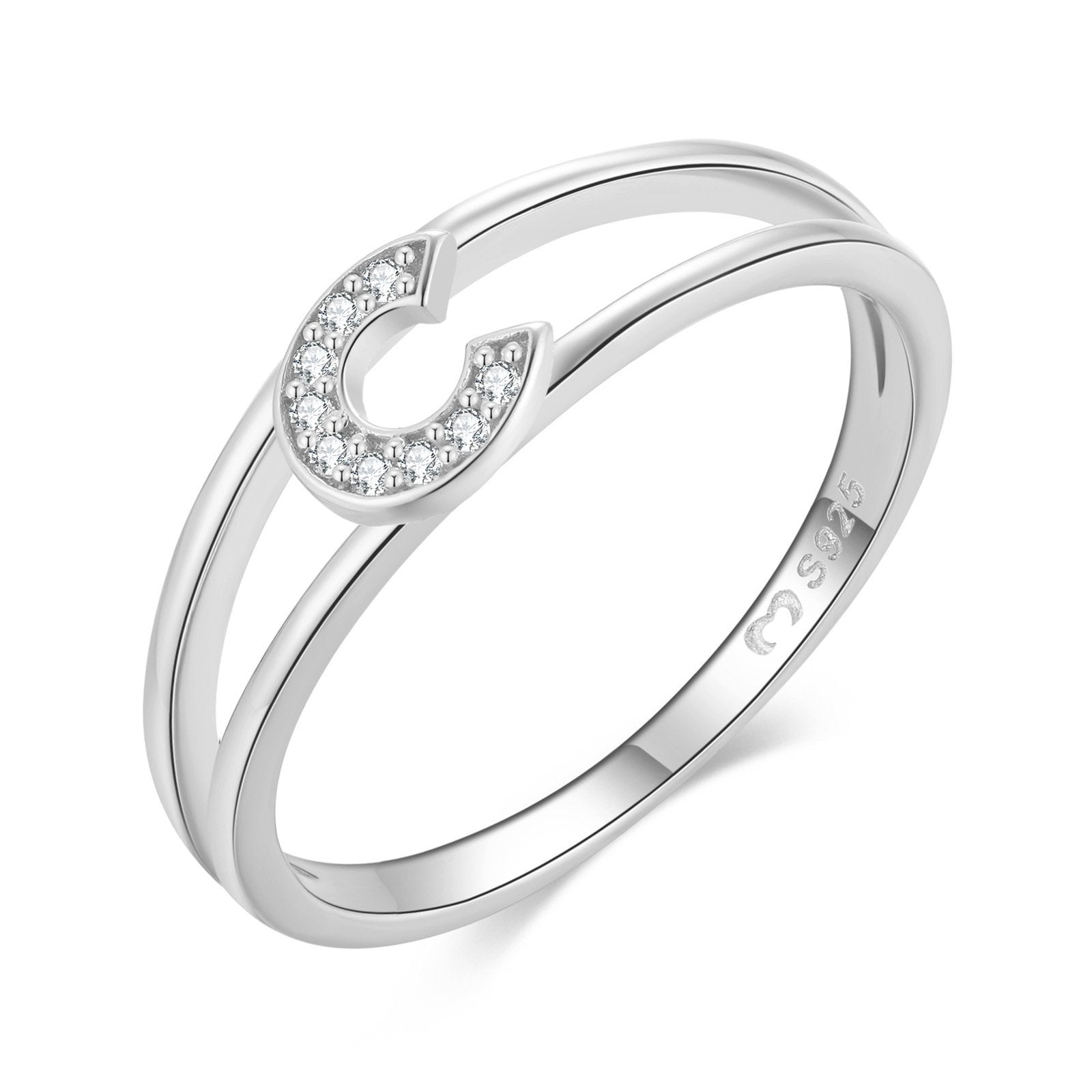 Bague "Silver Initiale" ~ Argent Sterling