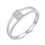 Charger l&#39;image dans la galerie, Bague &quot;Silver Initiale&quot; ~ Argent Sterling
