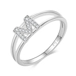 Charger l&#39;image dans la galerie, Bague &quot;Silver Initiale&quot; ~ Argent Sterling
