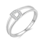 Charger l&#39;image dans la galerie, Bague &quot;Silver Initiale&quot; ~ Argent Sterling
