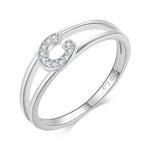 Charger l&#39;image dans la galerie, Bague &quot;Silver Initiale&quot; ~ Argent Sterling
