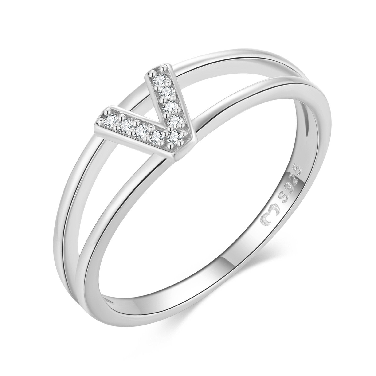 Bague "Silver Initiale" ~ Argent Sterling
