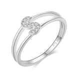 Charger l&#39;image dans la galerie, Bague &quot;Silver Initiale&quot; ~ Argent Sterling
