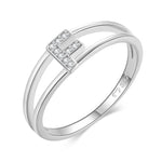 Charger l&#39;image dans la galerie, Bague &quot;Silver Initiale&quot; ~ Argent Sterling
