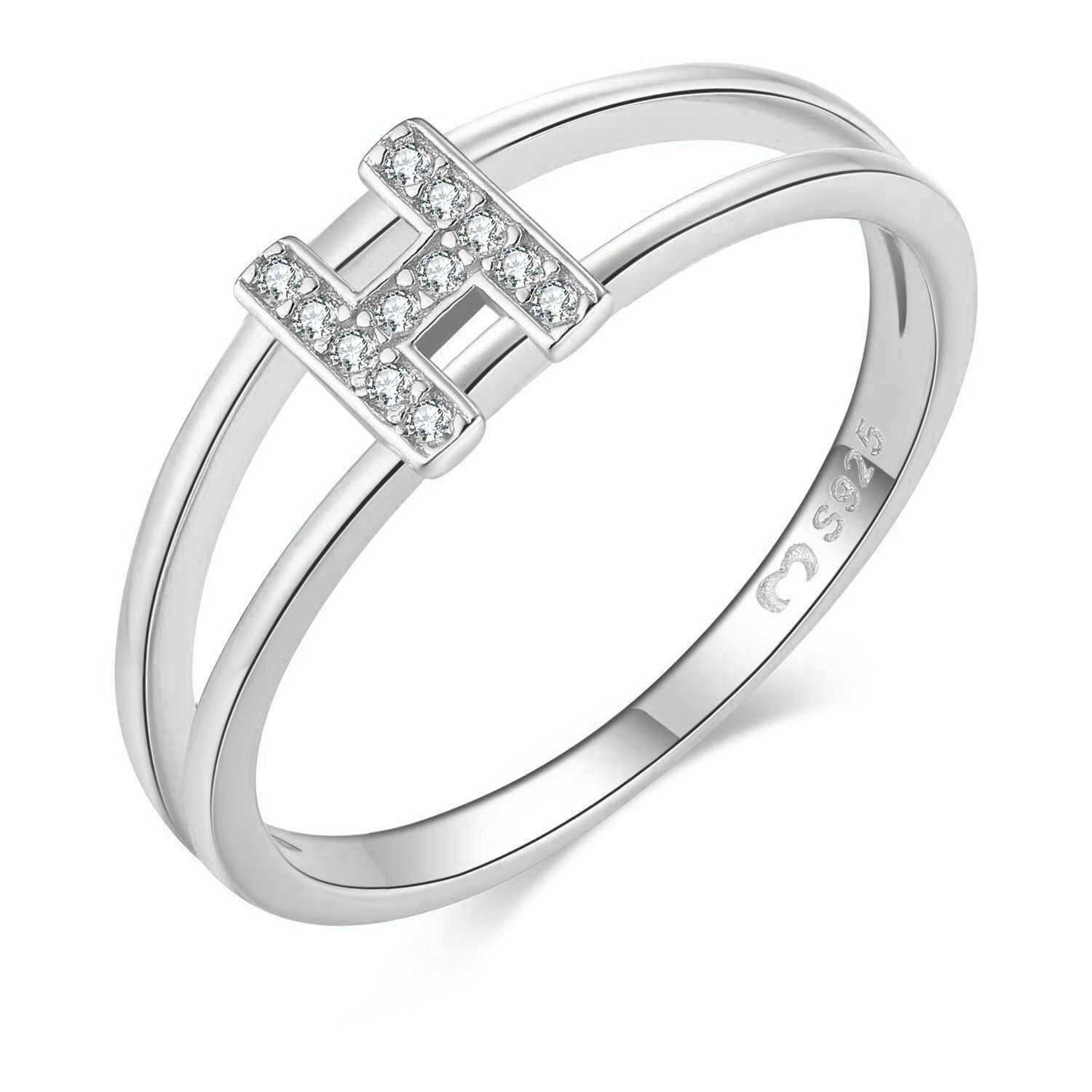 Bague "Silver Initiale" ~ Argent Sterling