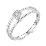 Charger l&#39;image dans la galerie, Bague &quot;Silver Initiale&quot; ~ Argent Sterling
