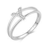 Charger l&#39;image dans la galerie, Bague &quot;Silver Initiale&quot; ~ Argent Sterling
