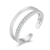 Bague Midi "Slide" ~ Argent Sterling